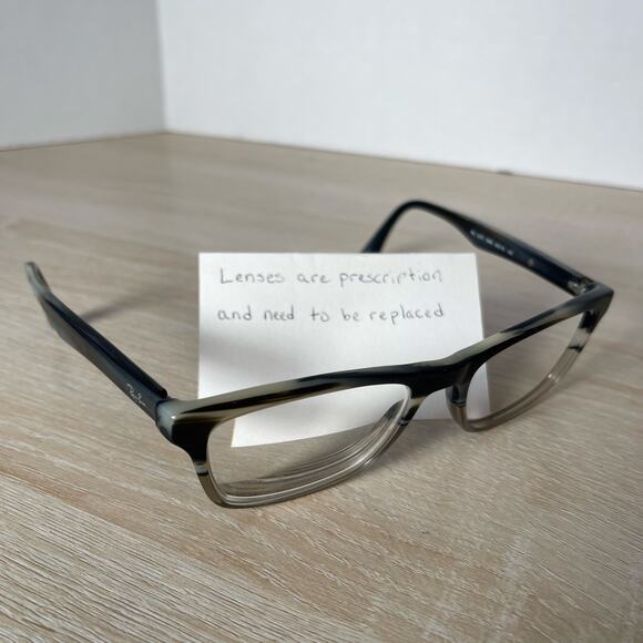 Ray-Ban RB5279 5540 Eyeglasses READ Gray Horn Fade Square Frames Only 53-18-145 - Picture 1 of 11